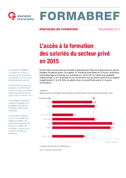 L'accès à la formation des salariés du secteur privé en 2015
