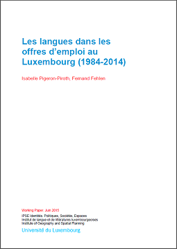 Les langues dans les offres d'emploi au Luxembourg (1984-2014)